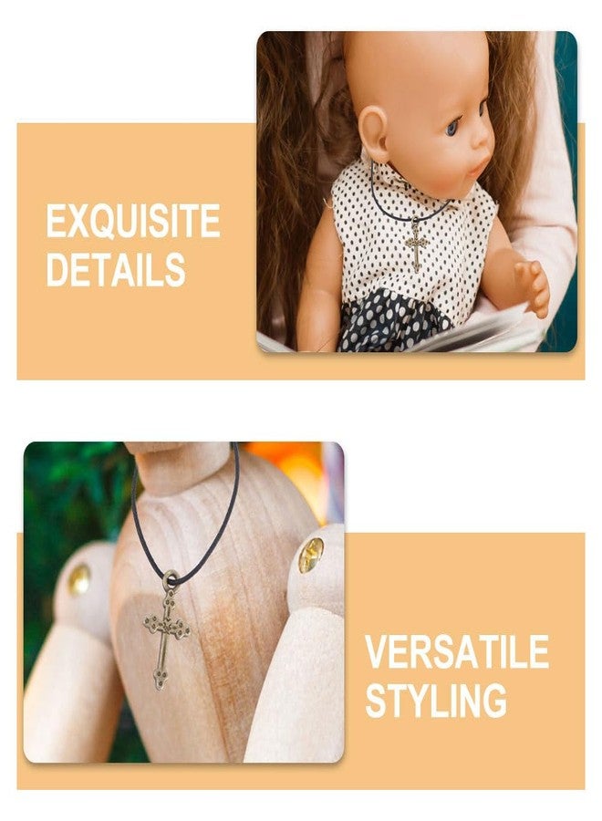 Yardwe 5Pcs Creative Doll Cross Charm Necklaces Color Miniature Necklaces for Dolls Stylish Accessories for Decor and Fashionable Play Detailing Versatile Styling - Image 5